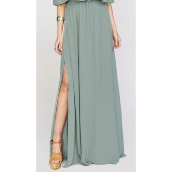 SHOW ME YOUR MUMU Hacienda Chiffon Maxi Dress Bridesmaid Wedding - Size M - Picture 2 of 14